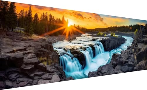 Diamond Painting XXL 240x80 cm, DIY Fallen Diamant Painting Bilder, 5D Sonnenuntergang Diamant Malerei Set, Diamant Kristall Strass Kreuzstich Painting, Diamond Painting Erwachsene Zimmer Deko Q-9 Diamond Painting XXL 240x80 cm, DIY Fallen Diamant Painting Bilder, 5D Sonnenuntergang Diamant Malerei Set, Diamant Kristall Strass Kreuzstich Painting, Diamond Painting Erwachsene Zimmer Deko Q-9 von MXRUOO