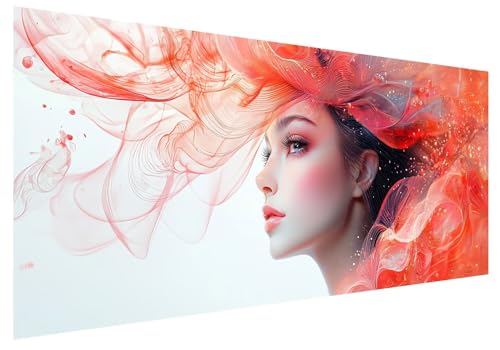 Frau Diamond Painting Groß XXL 100x40cm, Basteln Erwachsene Diamond Painting Set, 5D DIY Cool Diamant Paintings Bilder Erwachsene, Diamond-painting Set mit Zubehör für Deko Wohnzimmer, Geschenke F-57 von MXRUOO