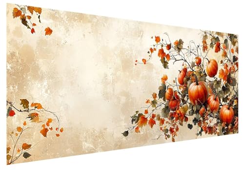 Herbst Diamond Painting Groß XXL 150x60cm, Basteln Erwachsene Diamond Painting Set, 5D DIY Blätter Diamant Paintings Bilder Erwachsene, Diamond-painting Set mit Zubehör für Zimmer Deko Geschenke F-53 von MXRUOO
