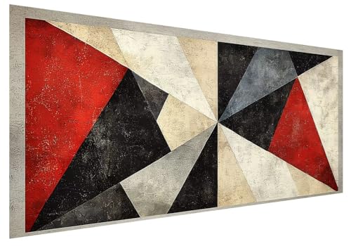 Retro Diamond Painting Groß XXL 100x40cm, Basteln Erwachsene Diamond Painting Set, 5D DIY Geometrie Diamant Paintings Bilder Erwachsene, Diamond-painting Set mit Zubehör für Zimmer Deko Geschenke D-61 von MXRUOO