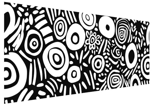 Schwarz Diamond Painting Groß XXL 130x50cm, Basteln Erwachsene Diamond Painting Set, 5D DIY Abstrakt Diamant Paintings Bilder Erwachsene, Diamond-painting Set mit Zubehör für Zimmer Deko Geschenke E-4 von MXRUOO