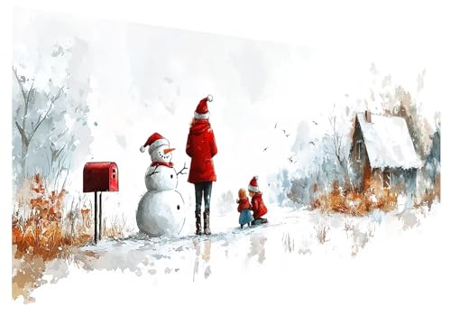 Winter Diamond Painting Groß XXL 200x80cm, Basteln Erwachsene Diamond Painting Set, 5D DIY Ländlich Diamant Paintings Bilder Erwachsene, Diamond-painting Set mit Zubehör für Zimmer Deko Geschenke F-31 von MXRUOO