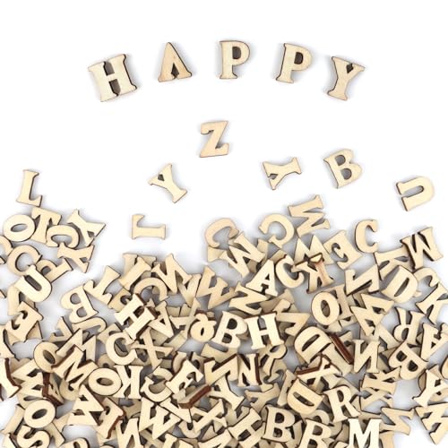 MXTIMWAN 200 Stück Holzbuchstaben, Buchstaben Holz, Scrabble Buchstaben Holz (A-Z), DIY Holzbuchstaben Klein, Buchstaben Deko, Holz Alphabet Buchstaben für DIY, Kunsthandwerk, Deko, Party von MXTIMWAN
