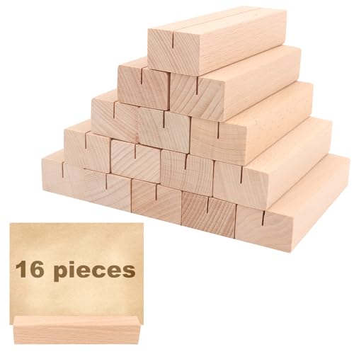 MXTIMWAN 16 Stücke Tischschildständer, Fotohalter aus Holz, Kartenhalter Fotohalter Tischkartenhalter für Restaurants, Hochzeiten, Bankette, Partys, 10 x 3 x 2 cm MXTIMWAN 16 Stücke Tischschildständer, Fotohalter aus Holz, Kartenhalter Fotohalter Tischkartenhalter für Restaurants, Hochzeiten, Bankette, Partys, 10 x 3 x 2 cm von MXTIMWAN