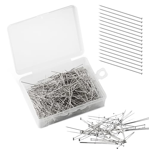 MXTIMWAN 500 Stück 35 mm Sewing Pins Stecknadeln, Edelstahl Gerade Stecknadeln, Kopfnadeln feine, Gerade Satinnadeln, Nähen Pins Edelstahl Schneidernadeln, für Dekoration, Nähprojekte, Häkeln, Basteln MXTIMWAN 500 Stück 35 mm Sewing Pins Stecknadeln, Edelstahl Gerade Stecknadeln, Kopfnadeln feine, Gerade Satinnadeln, Nähen Pins Edelstahl Schneidernadeln, für Dekoration, Nähprojekte, Häkeln, Basteln von MXTIMWAN