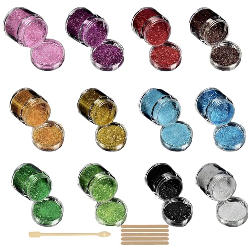 12 Farben Mica Pulver, Farbpigmente Für Gießpulver, Mica Powder Kleines Pulver, Farbpulver Pigmentpulver,Beeren-Set - Für Die HersTellung Von Seifen Und Kerzen,DIY-Handwerk von MXYZQDE