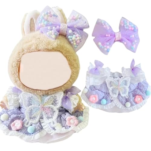 Kleidung Set, Nettes Design gepaart mit Rock und Schleife EIN Must-Have für Liebhaber von Puppenkostüm Schöne und schöne Spielzeuge für Labubu Puppe 17 cm Kleidung Set, Nettes Design gepaart mit Rock und Schleife EIN Must-Have für Liebhaber von Puppenkostüm Schöne und schöne Spielzeuge für Labubu Puppe 17 cm von MXYZQDE