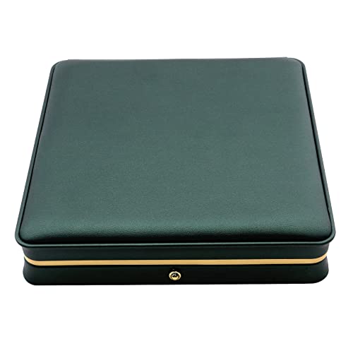 MY MIRONEY Große Schmuckschatulle, Ringschatulle, Schmuckdose aus PU-Leder für Hochzeiten, Halsketten, Ohrringe, Ringe, Armbänder, Aufbewahrungsbox, Organizer (19 x 19 x 4 cm) von MY MIRONEY
