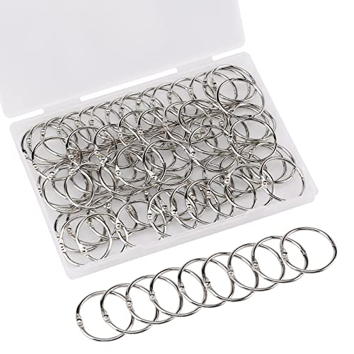 MyArTool 3,1 cm lose Blätter-Binderringe, 80 Stück vernickelte Stahl-Buchringe für Karteikarten, Schlüsselanhänger, Notebook, Berichte, lose Blätter, Fotoalben MyArTool 3,1 cm lose Blätter-Binderringe, 80 Stück vernickelte Stahl-Buchringe für Karteikarten, Schlüsselanhänger, Notebook, Berichte, lose Blätter, Fotoalben von MYARTOOL