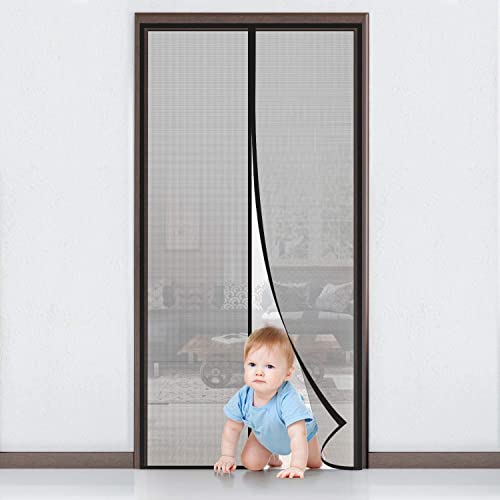 MYCARBON Magnetisches Fliegengitter für Innentür, 80 x 210 cm, Magnetverschluss, ultradünnes Netz, Fliegengitter für Eingangstür, Fliegenschutz, Installation ohne Bohren, mit Klebeband, Schwarz MYCARBON Magnetisches Fliegengitter für Innentür, 80 x 210 cm, Magnetverschluss, ultradünnes Netz, Fliegengitter für Eingangstür, Fliegenschutz, Installation ohne Bohren, mit Klebeband, Schwarz von MYCARBON