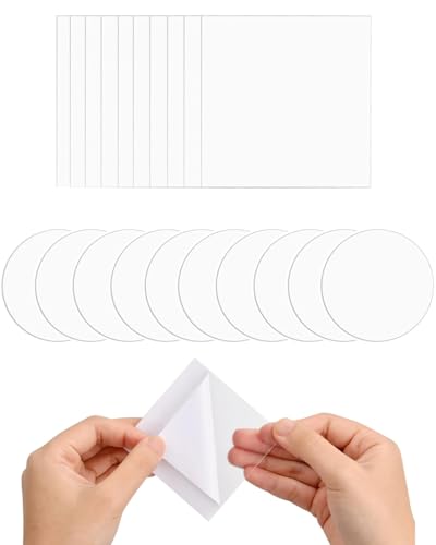 MYGLOAR 20PCS Daunenjacken-Reparaturflicken, Reparaturflicken, Selbstklebende Wasserschutzflicken, leicht reißfest, Nylongewebe, zur Befestigung von Jacken, Zelten, Schlafsäcken, Skihosen (weiß) von MYGLOAR