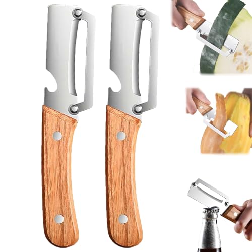 Multifunktionaler Gemüseschäler for die Küche, 2-in-1-Schäler aus Edelstahl mit einer Klinge, ultrascharf, Gemüseschäler aus Edelstahl(2pcs) von MYIHUIHUI