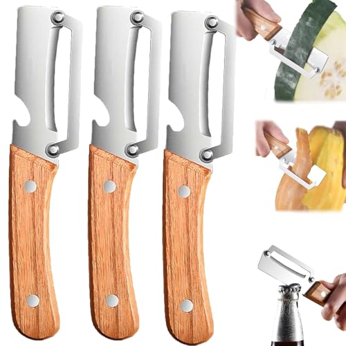 Multifunktionaler Gemüseschäler for die Küche, 2-in-1-Schäler aus Edelstahl mit einer Klinge, ultrascharf, Gemüseschäler aus Edelstahl(3pcs) von MYIHUIHUI