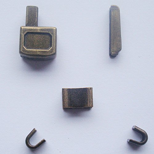 2 Sets Bronze #10 Metall Reißverschluss Kopf Box Reißverschluss Schieber Halter Einsteckstift Einfach für Reißverschluss Reparatur Reißverschluss Reparaturset (#10) von MYIW