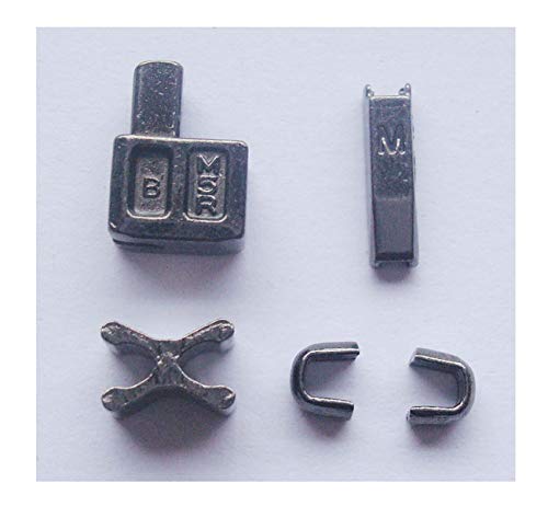 2 Sets Gunmetal # 5 Metall-Reißverschluss-Kopf Box Reißverschluss Schieber Retainer Insert Pin einfach für Reißverschluss-Reparatur, Reißverschluss-Reparatur-Set (#5) von MYIW