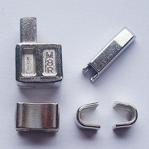 2 Sets Silber # 8 Metall Reißverschluss Kopf Box Reißverschluss Schieber Befestigung für Reißverschluss Reparatur Kit (#8) von MYIW
