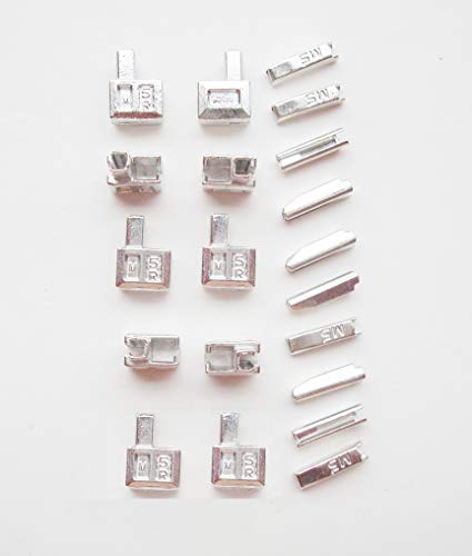 MYIW #5 20 Aufbewahrungsboxen mit Reißverschluss aus Metall und Reißverschlußstiften, Reparaturtaschen für Reißverschluss am unteren Ende des Reißverschlusses (Silber) von MYIW
