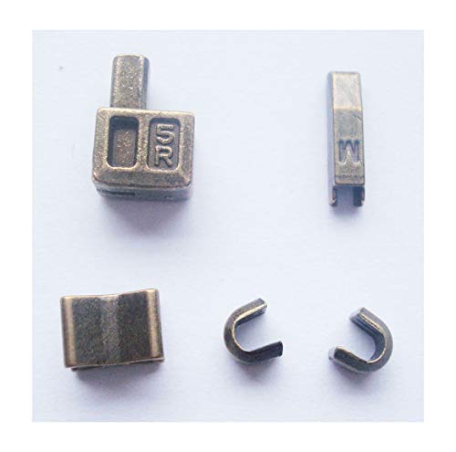 Reißverschluss-Reparatur-Kit, Metall-Reißverschlusskopf,Nr. 5, Reißverschluss-Schieber mit Einführstift für einfache Reißverschlussreparatur, bronzefarben, 2 Sets von MYIW