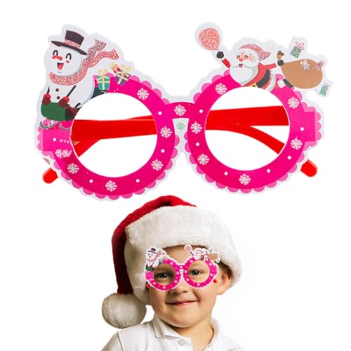 MYJIO Weihnachts-Fotoautomaten-Requisiten - Festliche Brillengestell-Requisiten ohne Gläser für die Weihnachtsdekoration,Weihnachtspartyzubehör für Feiern, Geburtstage von MYJIO