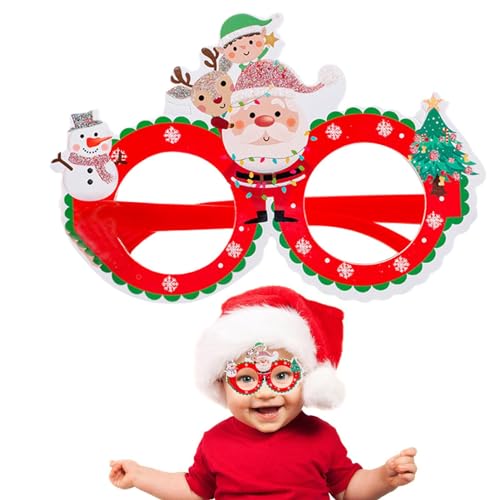 MYJIO Weihnachtsparty-Brillengestell | Festliche Brillengestell-Requisiten ohne Gläser für die Weihnachtsdekoration - Weihnachtspartyzubehör für Feiern, Geburtstage von MYJIO