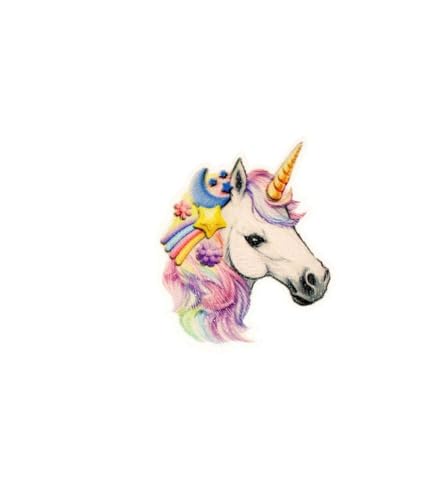 3 Aufnäher zum Aufbügeln, Motiv: lustige Tiere, 4,7 cm x 5 cm, Einhorn 3 Aufnäher zum Aufbügeln, Motiv: lustige Tiere, 4,7 cm x 5 cm, Einhorn von MYMERCERIE