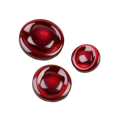 Beaujolais Knöpfe mit rotem Schwanz, Größe 28 mm, 6 Stück Beaujolais Knöpfe mit rotem Schwanz, Größe 28 mm, 6 Stück von MYMERCERIE