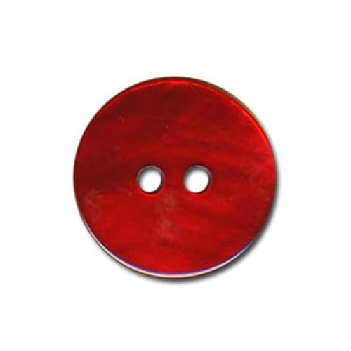 MYMERCERIE Knöpfe aus Perlmutt, Rot, Größe 18 mm, 6 Stück von MYMERCERIE
