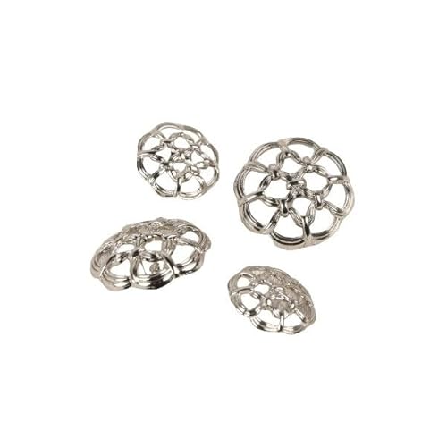 Knöpfe mit Schlitzen, silberfarben, Größe 18 mm, 6 Stück Knöpfe mit Schlitzen, silberfarben, Größe 18 mm, 6 Stück von MYMERCERIE