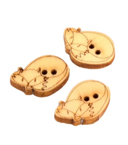 MYMERCERIE 3 Stück Holzknöpfe 2 cm x 1,8 cm Fuchs MYMERCERIE 3 Stück Holzknöpfe 2 cm x 1,8 cm Fuchs von MYMERCERIE