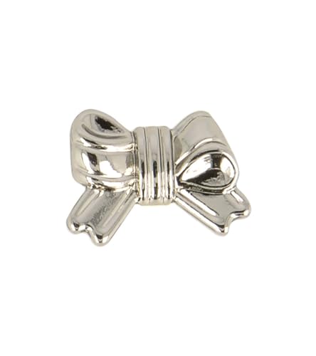 MYMERCERIE 3 Stück Mini-Schleife, 15 mm, silberfarben MYMERCERIE 3 Stück Mini-Schleife, 15 mm, silberfarben von MYMERCERIE