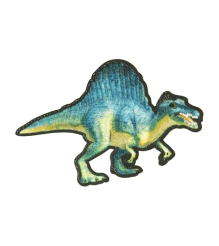 MYMERCERIE Aufnäher zum Aufbügeln, Dinosaurier, Spinosaurus, 7 x 5 cm, 3 Stück von MYMERCERIE