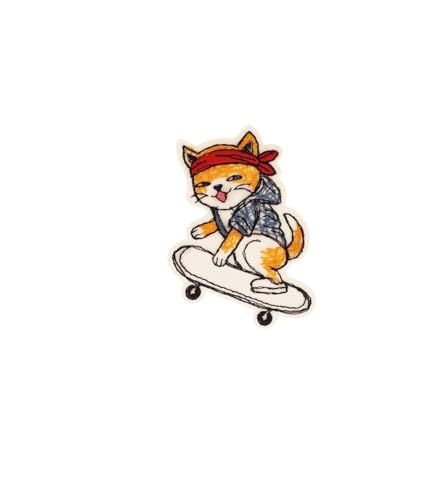 MYMERCERIE Aufnäher zum Aufbügeln, Motiv Teenager, 4,3 cm x 6,3 cm, Skater von MYMERCERIE