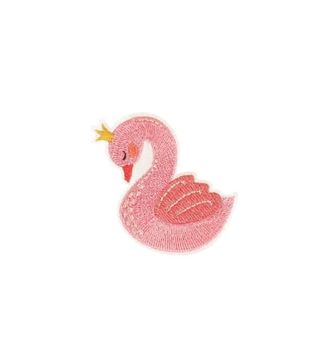 MYMERCERIE Aufnäher zum Aufbügeln, Motiv: Frosch / Schwan, 5,2 cm x 4,5 cm, 3 Stück von MYMERCERIE