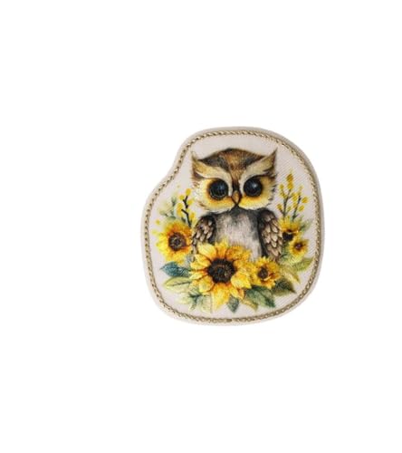 MYMERCERIE Aufnäher zum Aufbügeln, Motiv: Vögel, 5,3 cm x 5,7 cm, Eule von MYMERCERIE