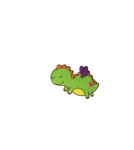 MYMERCERIE Aufnäher zum Aufbügeln, kleine lustige Motive, 5,4 cm x 4,3 cm, Dinosaurier, 3 Stück von MYMERCERIE