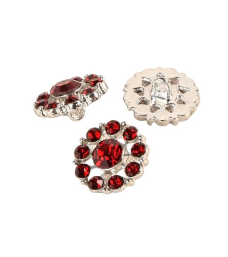 MYMERCERIE Beaujolais 3 Knöpfe mit Strass, 18 mm von MYMERCERIE