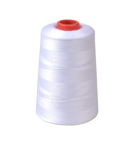 MYMERCERIE Kegelfäden, Polyester, 5000 Yards/4572 m, hochwertig, Weiß MYMERCERIE Kegelfäden, Polyester, 5000 Yards/4572 m, hochwertig, Weiß von MYMERCERIE