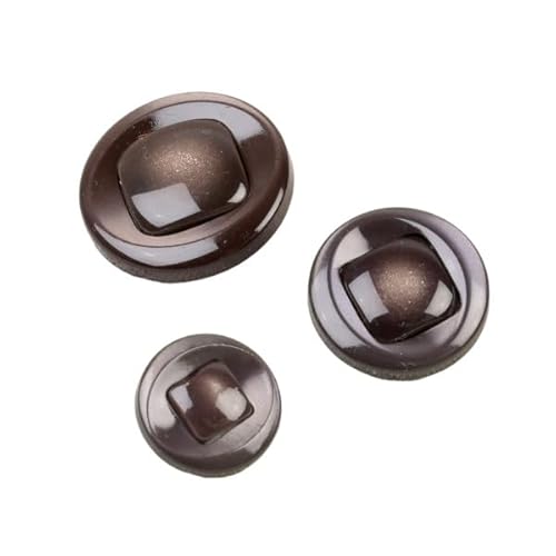 MYMERCERIE Runder Knopf mit braunem Schwanz, Größe 28 mm von MYMERCERIE