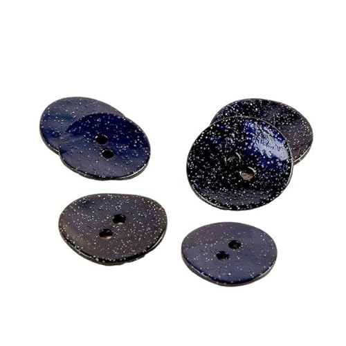 MYMERCERIE Perlmutt-Knopf, Pailletten, Marineblau, 18 mm von MYMERCERIE