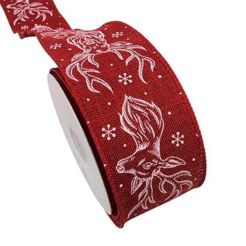MYMERCERIE Rolle 10 m Band Hirsch rot 63 mm MYMERCERIE Rolle 10 m Band Hirsch rot 63 mm von MYMERCERIE