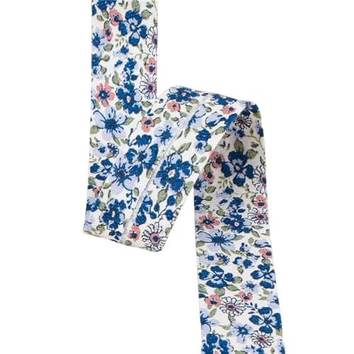 MYMERCERIE Schrägband, Blumen, Stoff, Marineblau, 20 mm, Meterware MYMERCERIE Schrägband, Blumen, Stoff, Marineblau, 20 mm, Meterware von MYMERCERIE