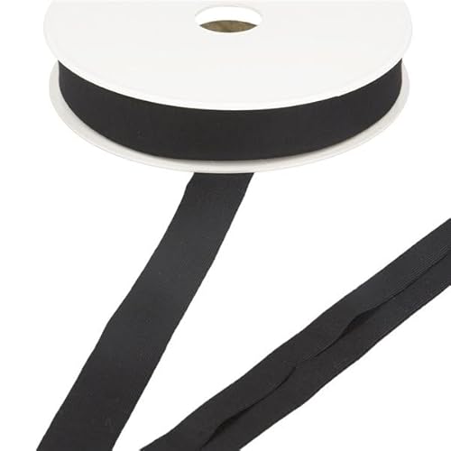MYMERCERIE Schrägband, Jersey, dehnbar, 20 mm, Schwarz, Meterware MYMERCERIE Schrägband, Jersey, dehnbar, 20 mm, Schwarz, Meterware von MYMERCERIE