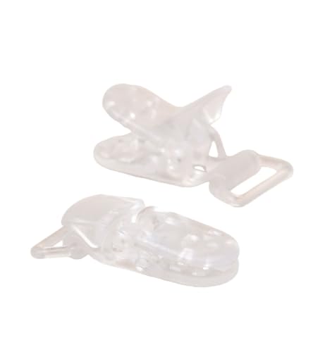 MYMERCERIE Set mit 4 Schnallen aus Kunststoff, 25 x 42 mm, transparent von MYMERCERIE