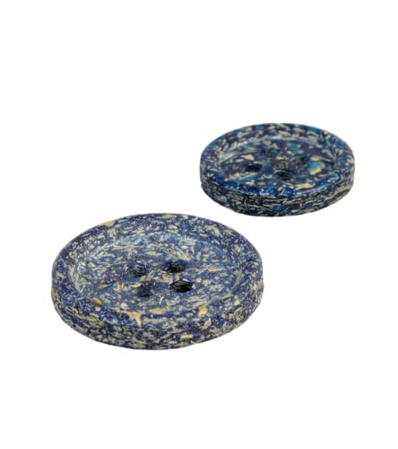 MYMERCERIE Set mit 6 Knöpfen aus Reishinde, französisches Blau – Größe 20 mm von MYMERCERIE
