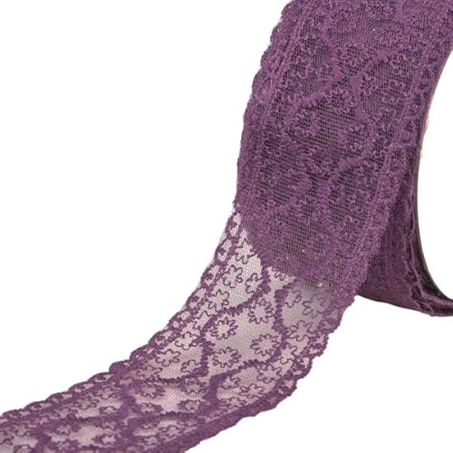 MYMERCERIE Spitze zwischen zwei kleinen Blumen, 55 mm, Pflaume, Meterware MYMERCERIE Spitze zwischen zwei kleinen Blumen, 55 mm, Pflaume, Meterware von MYMERCERIE