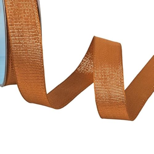 MYMERCERIE Spule mit 25 m Metallband, Orange Rost – Größe 10 mm von MYMERCERIE