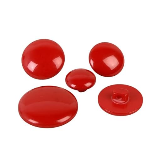 Rundknöpfe, klassisch, rot, Größe 11 mm, 3 Stück von MYMERCERIE
