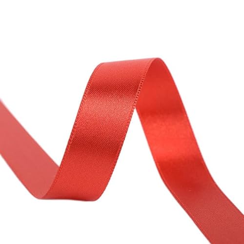 Spule 40 m Satinband, doppelseitig, hergestellt in Frankreich, Rot – Größe 38 mm von MYMERCERIE