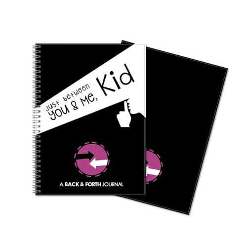 Just Between You & Me, Kid : 2-Pack tägliche Kommunikations-Tagebücher mit Spiralbindung - Täglicher Dialog-Duo for Intime Austausch zwischen Eltern-Kind + Paaren(Schwarz) von MYOLIO