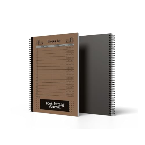 Lesetagebuch Notizbuch, A5 Planer Terminkalender Buch Spiralgebundenes Tages-, Wochen- und Monatsbuch Lese-Notizbuch, 2 Exemplare von MYOLIO